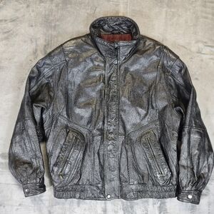 Vintage Studio Concepts Genuine Leather Qulit Lined Jacket Size XL